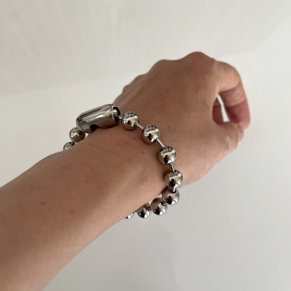 Zara Silver Beaded Bracelet